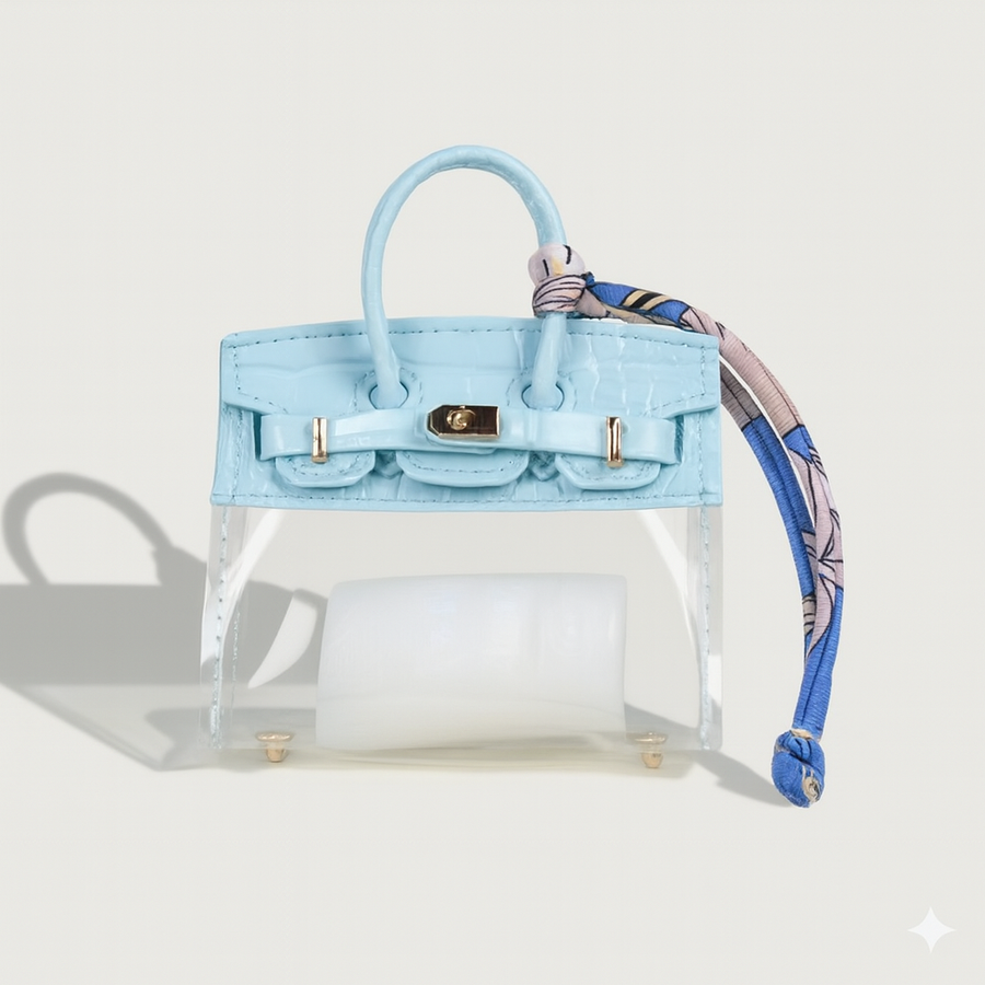 The Signature Clear Mini Bag Charm