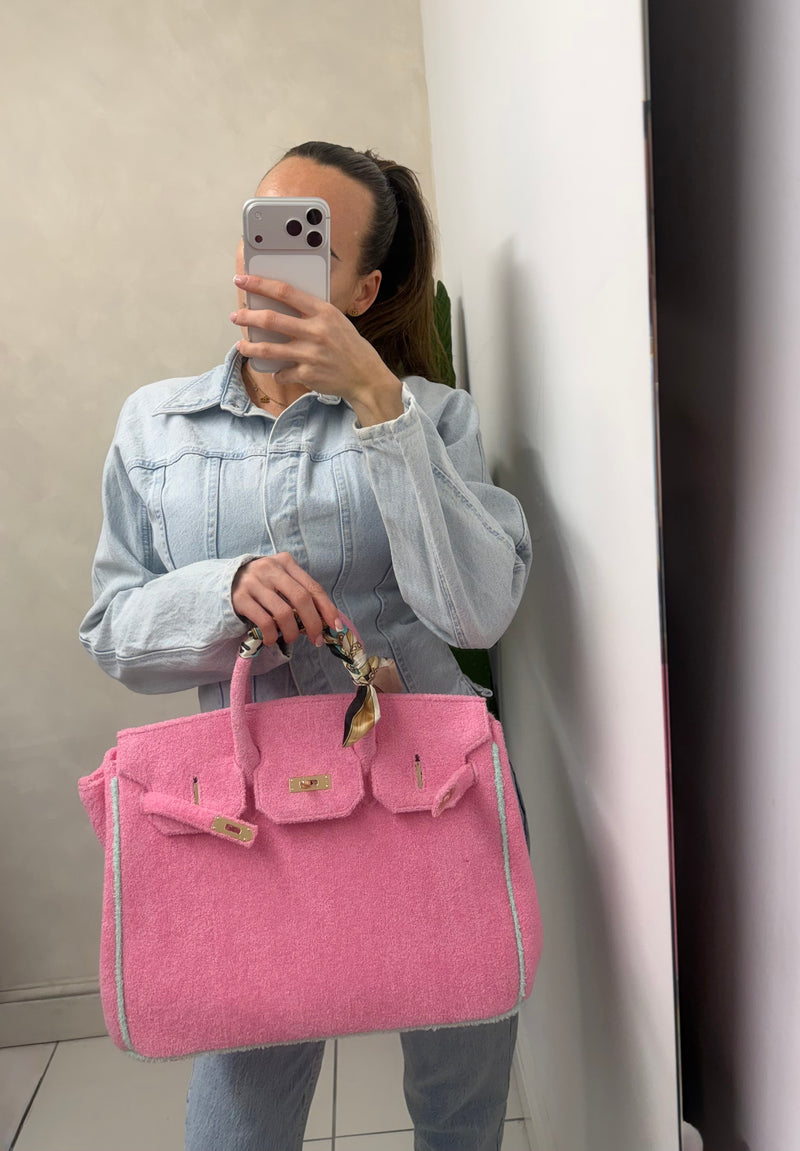 The Towelling Tote Bag Pink