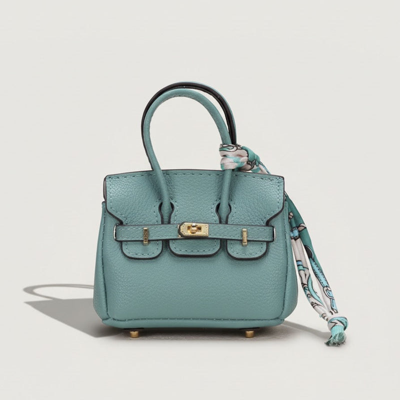 Signature Mini Bag Charm Blue