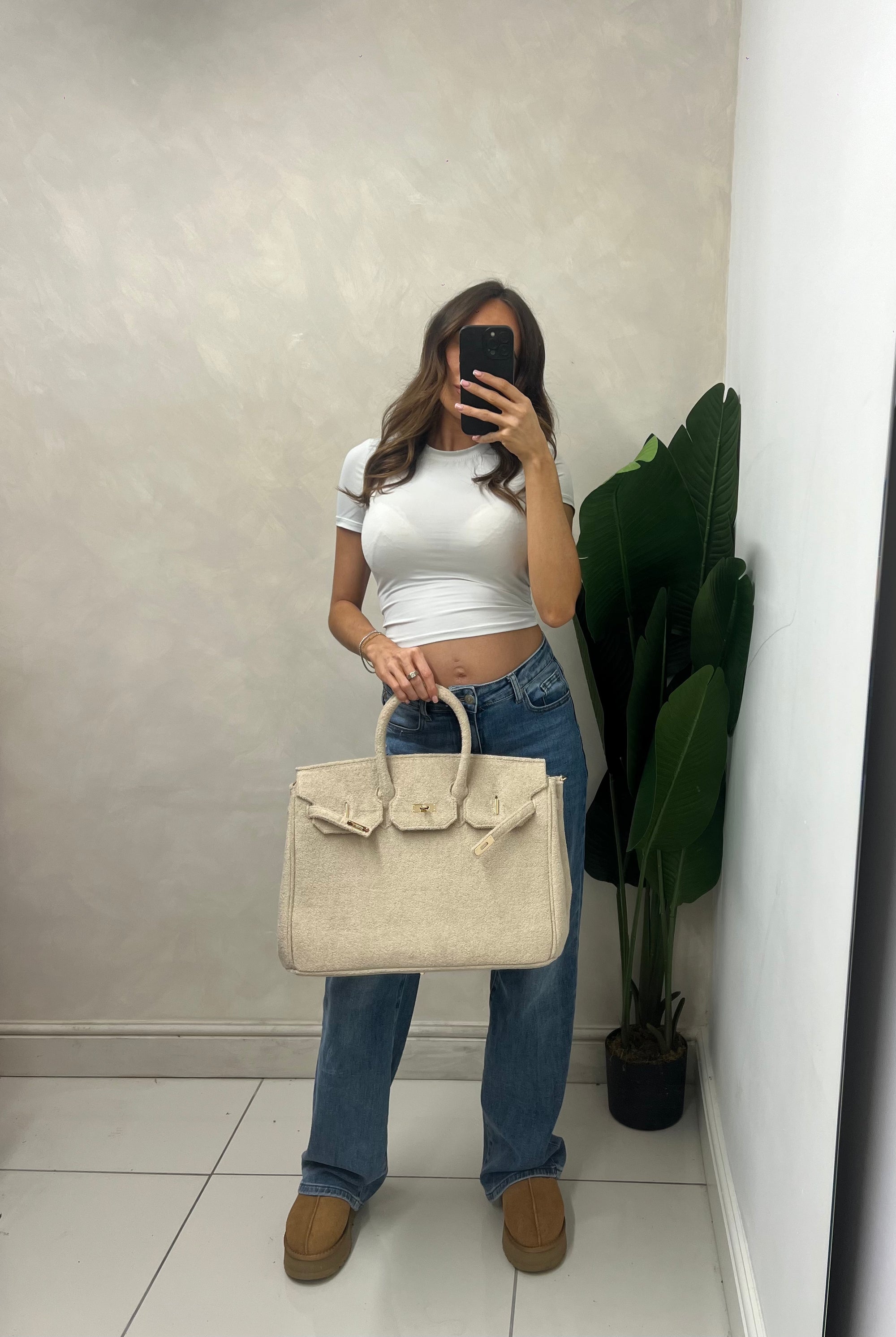 The Towelling Tote Bag Beige