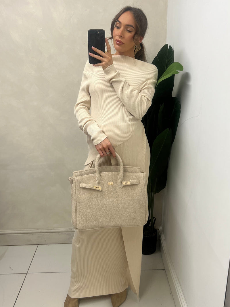 The Towelling Tote Bag Beige