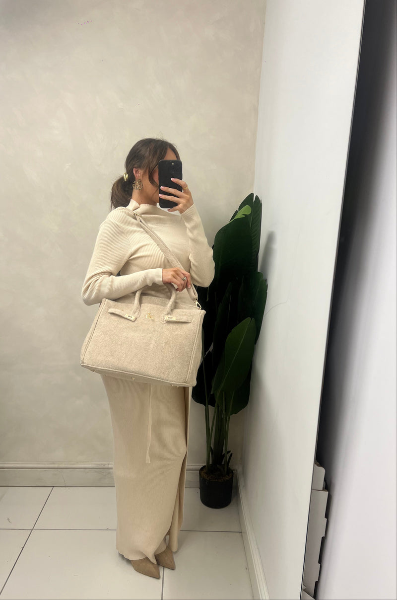 The Towelling Tote Bag Beige