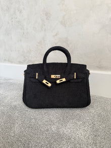 The Towelling Tote Bag Black Mini