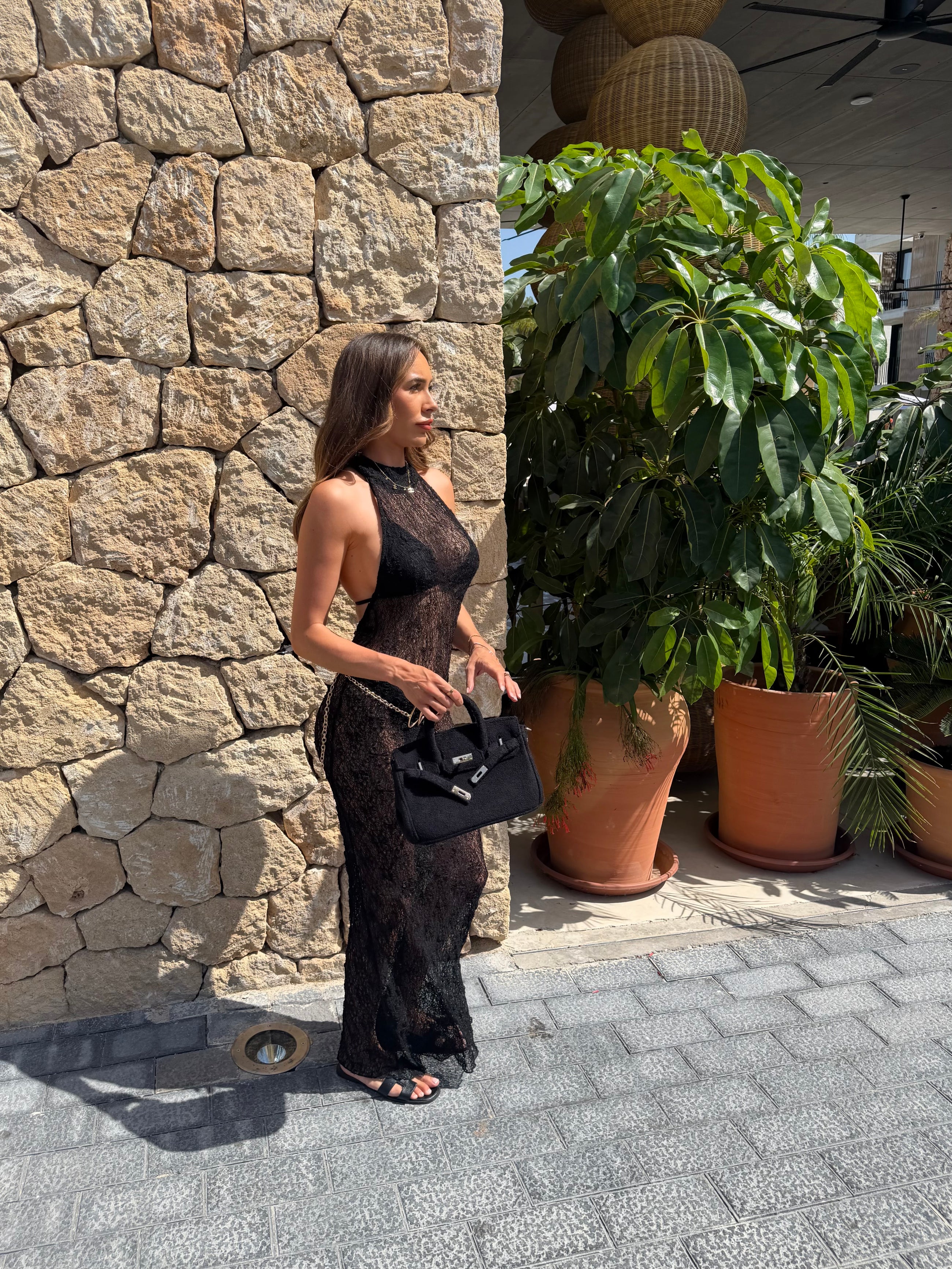 The Towelling Tote Bag Black Mini